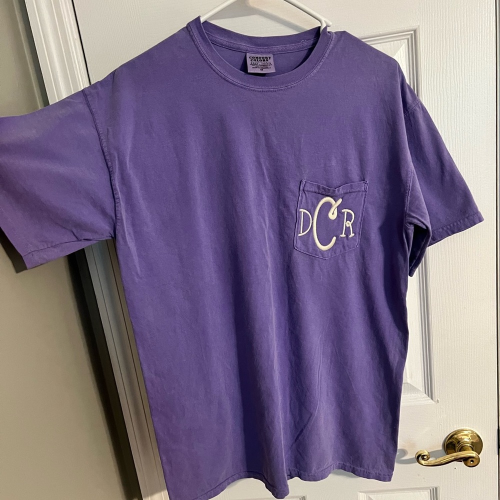 Comfort color t shirt monogrammed dCr